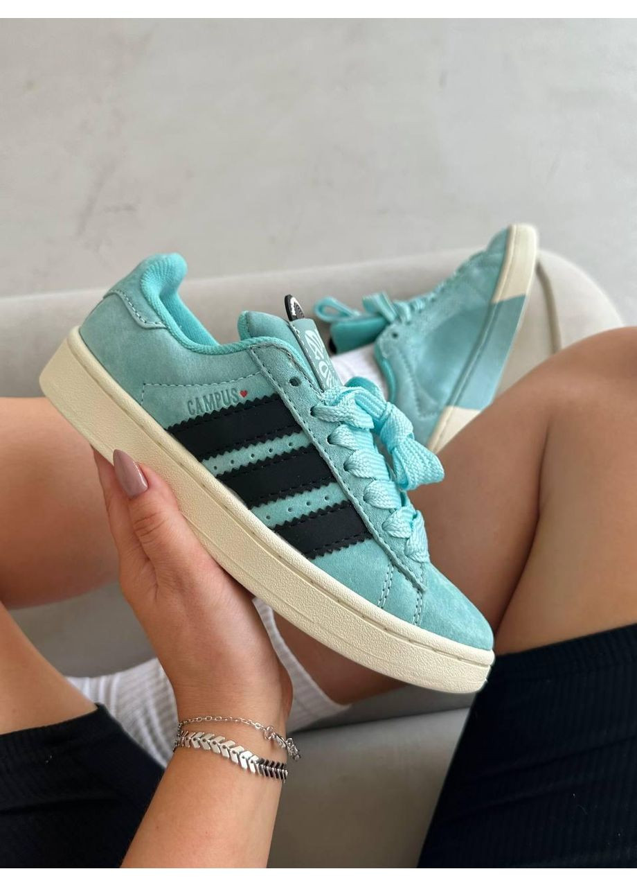 КРОСІВКИ ЖІНОЧІ ADIDAS CAMPUS VALENTINES DAY BLUE АДІДАС КАМПУС No Brand білі демісезони (367175154)