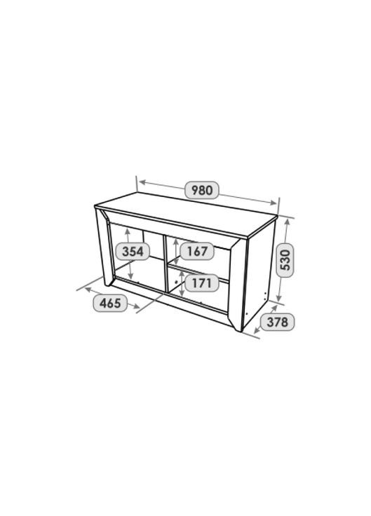 Тумба 2-х дверна закрита Нордік-980 98х38х53 см (EVR-5525) Еверест (311685663)