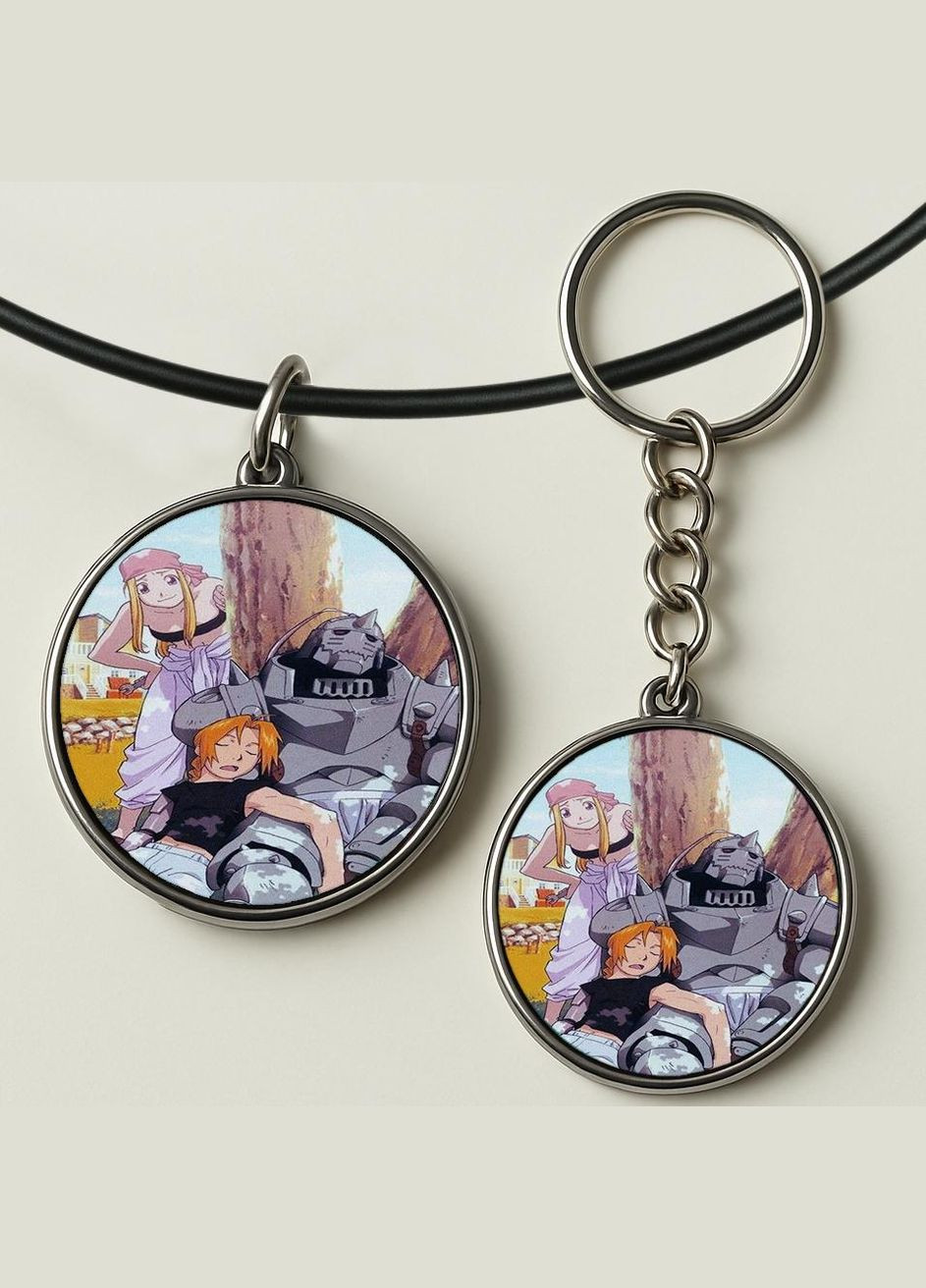 Набір підвіска (кулон) та брелок Аніме Сталевий алхімік #01 (подарунковий набір) No Brand (332633359)