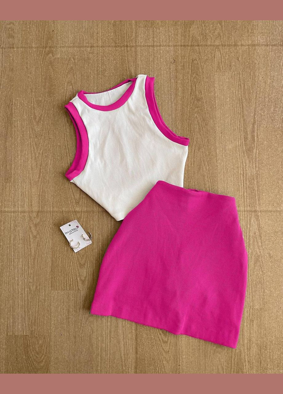 Жіночий костюм із топом та спідницею-шортами No Brand Б1436/1437-275 (348361292)