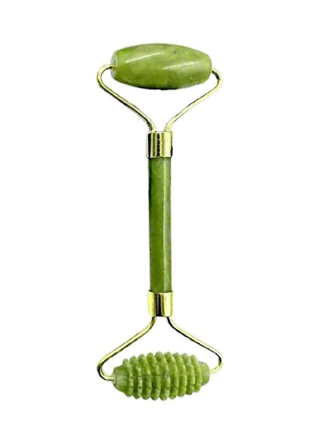 Двусторонний массажный роллер с колючей гладкой поверхностью для массажа ухода за лицом из зеленого нефрита (476672-Prob) Unbranded (288044375)