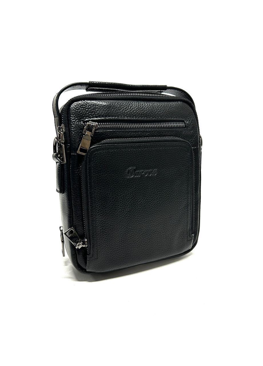 Чоловіча сумка Darvoz з натуральної шкіри 9919-2 чорна 24 х 20 х 7 No Brand (371682503)