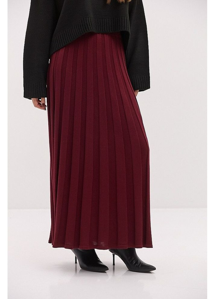 Жіноча довга в'язана спідниця з ефектом плісе MKAR102262 Arjen (368992537)