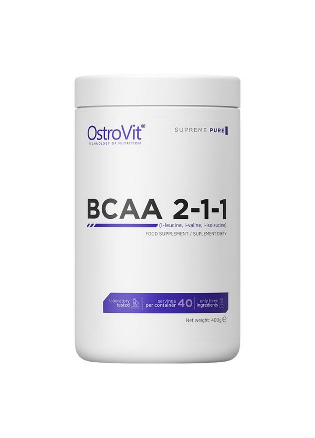 Амінокислота BCAA 2-1-1, 400 грам Без смаку Ostrovit (294928146)