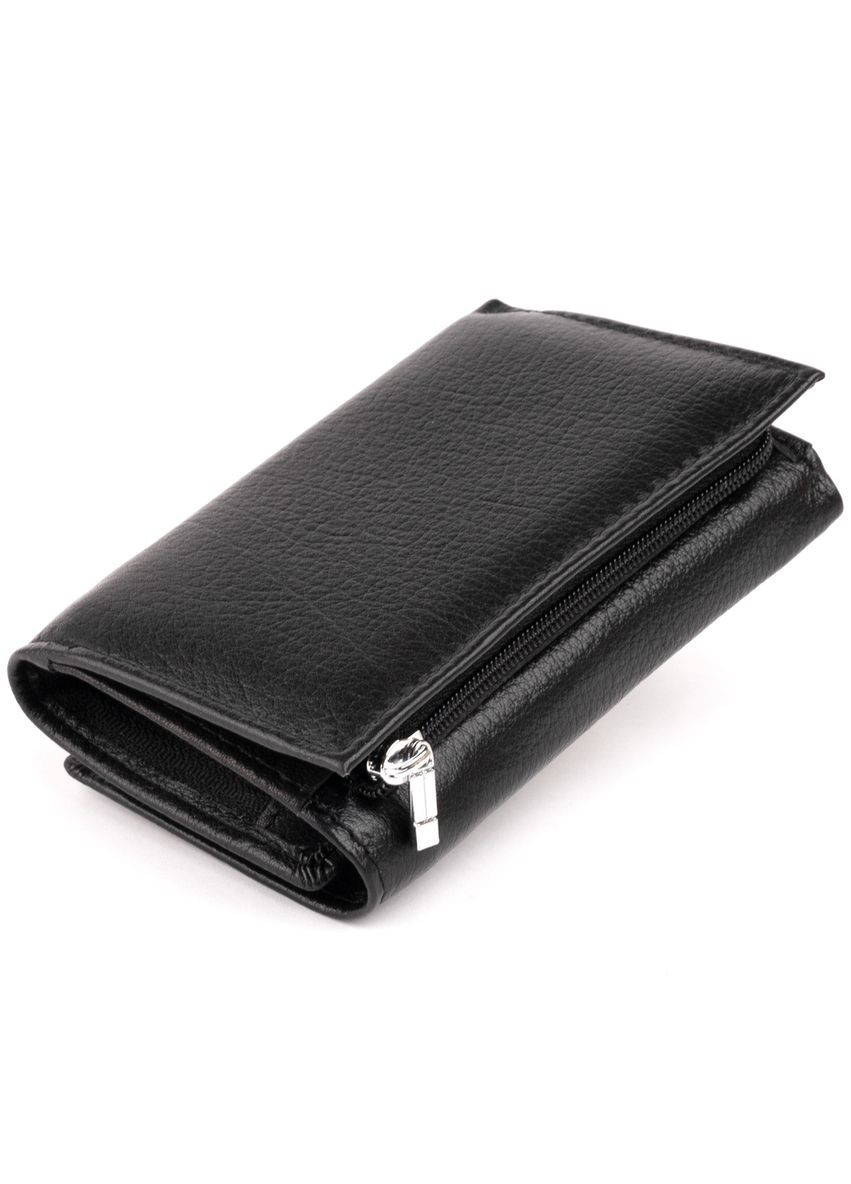 Горизонтальное портмоне из кожи унисекс на черном магните 19331 st leather (329196481)