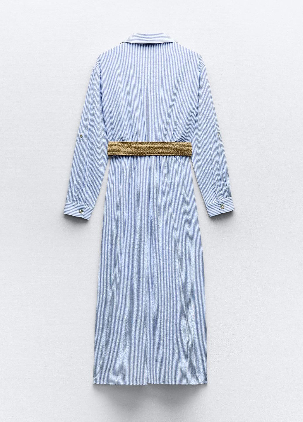 Синя святковий сукня Zara в смужку