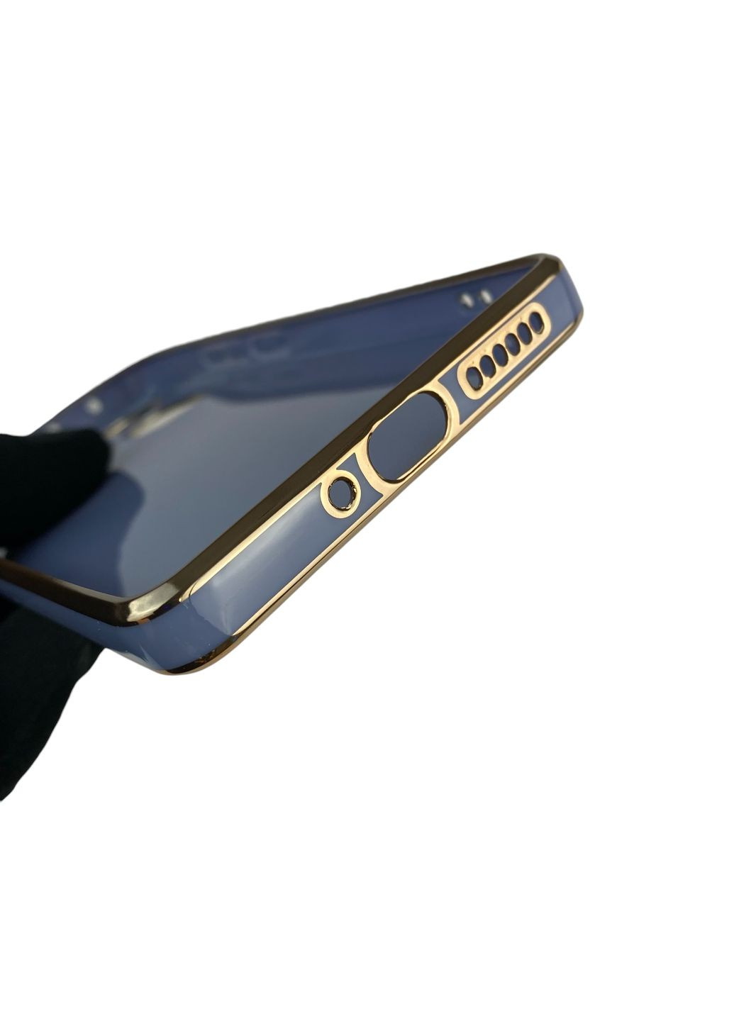 Чохол для Redmi Note 13 Pro 4G з кільцем MagSafe із золотою окантовкою на сяомі редмі нот 13 про синій gs1 Xiaomi (366231414)