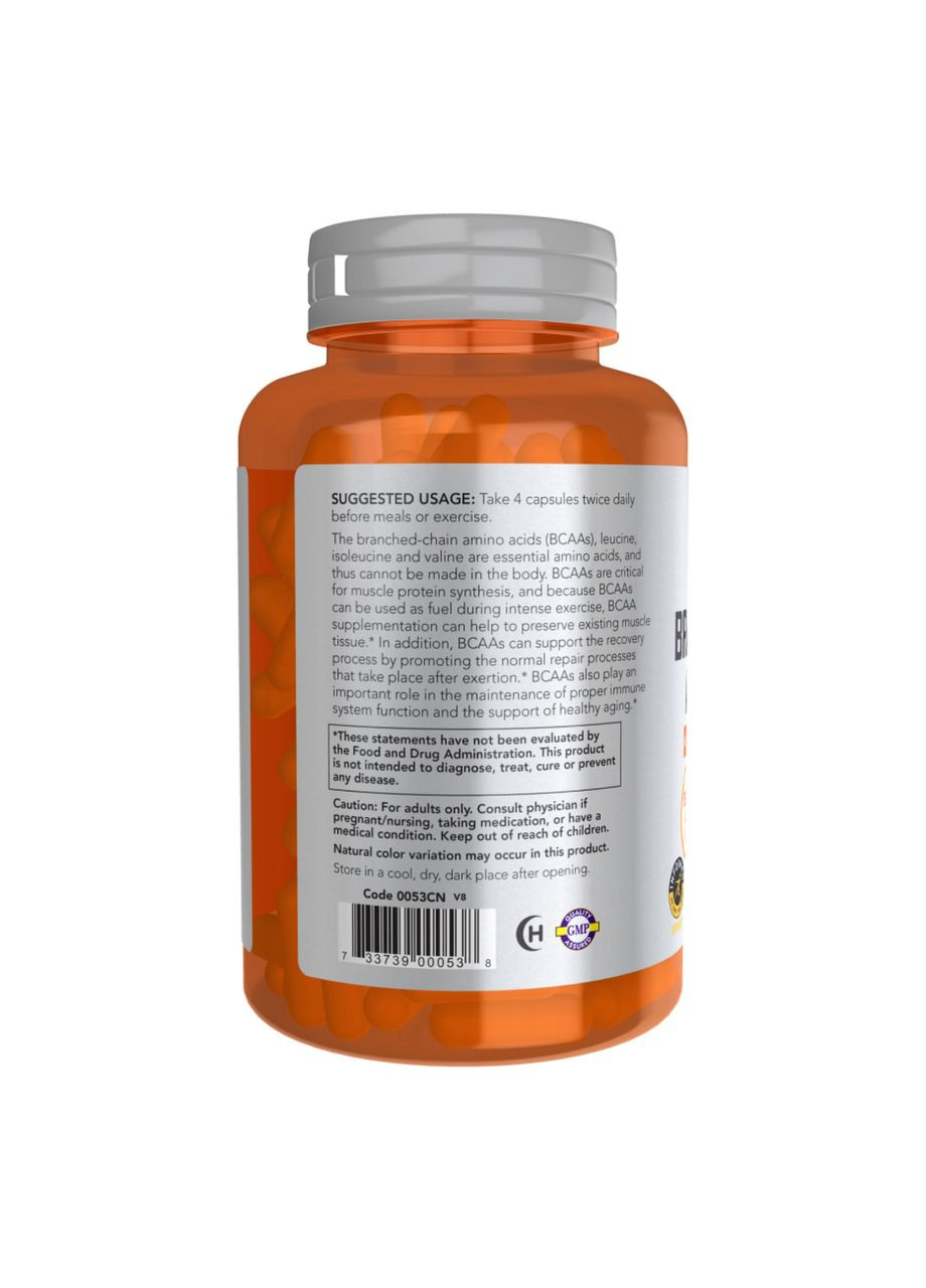 Branch-Chain Amino - 120 vcaps Now Foods (369400027)