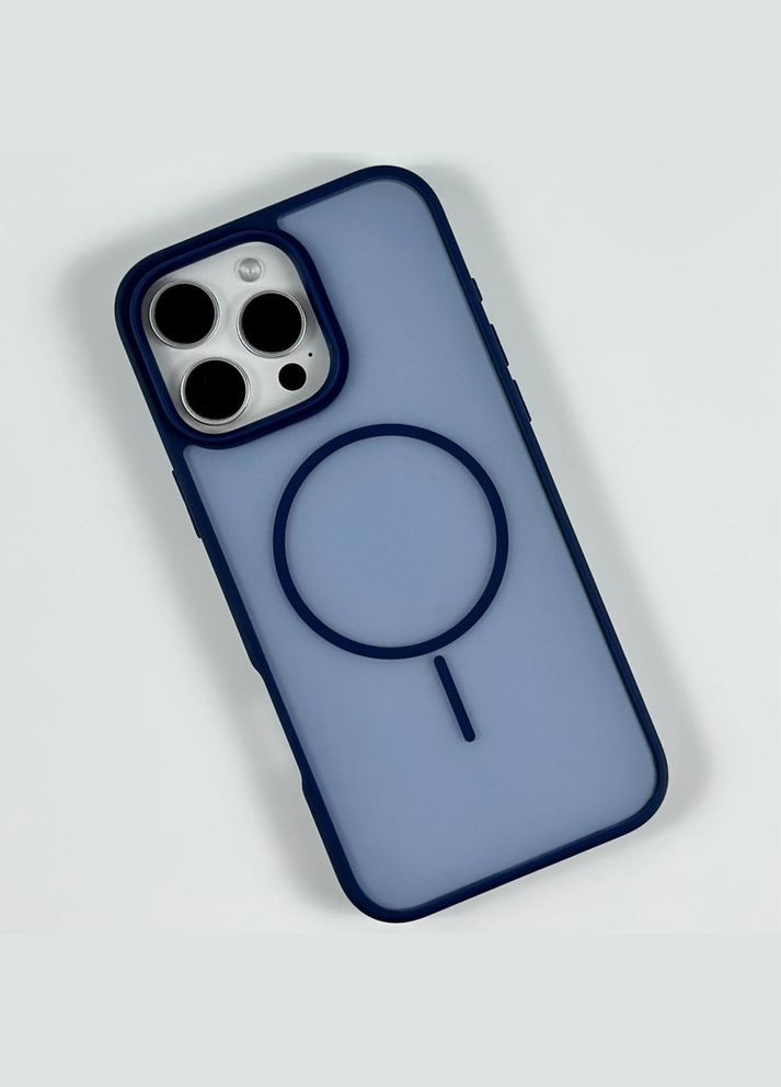 Силіконовий чохол Matte Color Case With Magnetic Thin Circle для iPhone 16 Pro Blue No Brand (335008429)