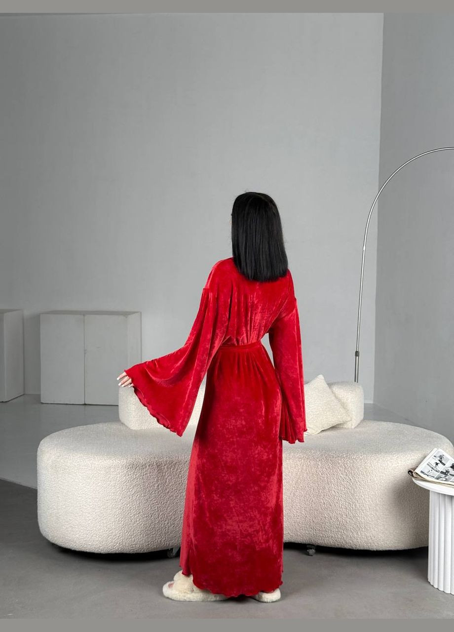 Жіночий червоний халат No Brand (335076369)