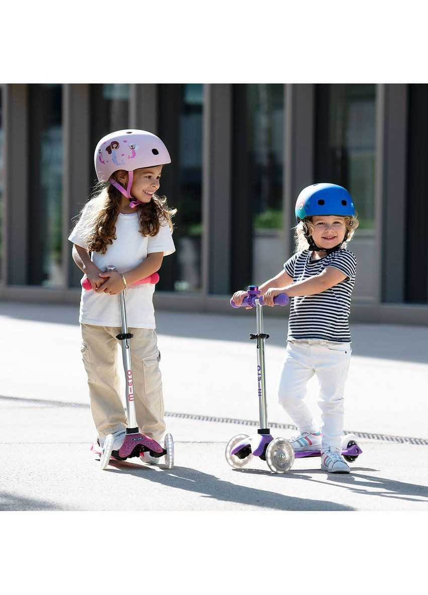 Самокат Mini Deluxe Fairy Glitter LED, рожевий () Micro MMD208 (366471681)