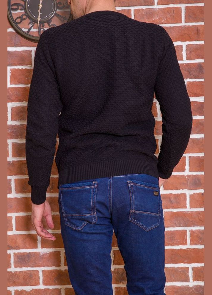 Черный зимний свитер мужской, цвет черный, Ager