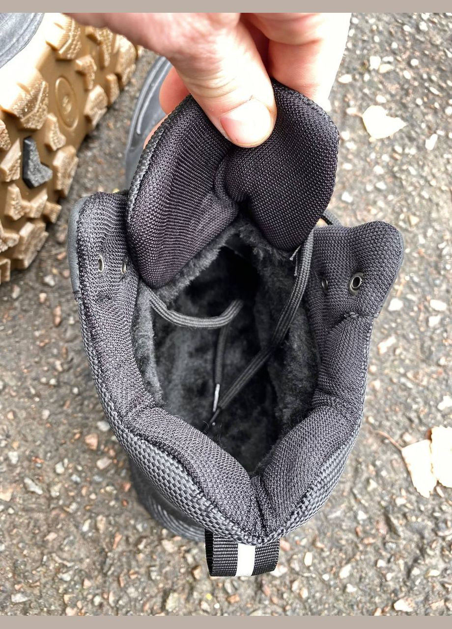 Черные зимние зимние кроссовки treaking black Dual