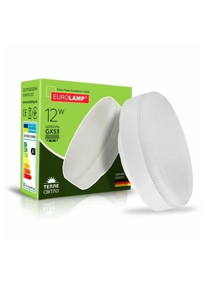 Лампочка LED GX53 12W 3000K (LED-GX53-1230(N)) Eurolamp (396879347)