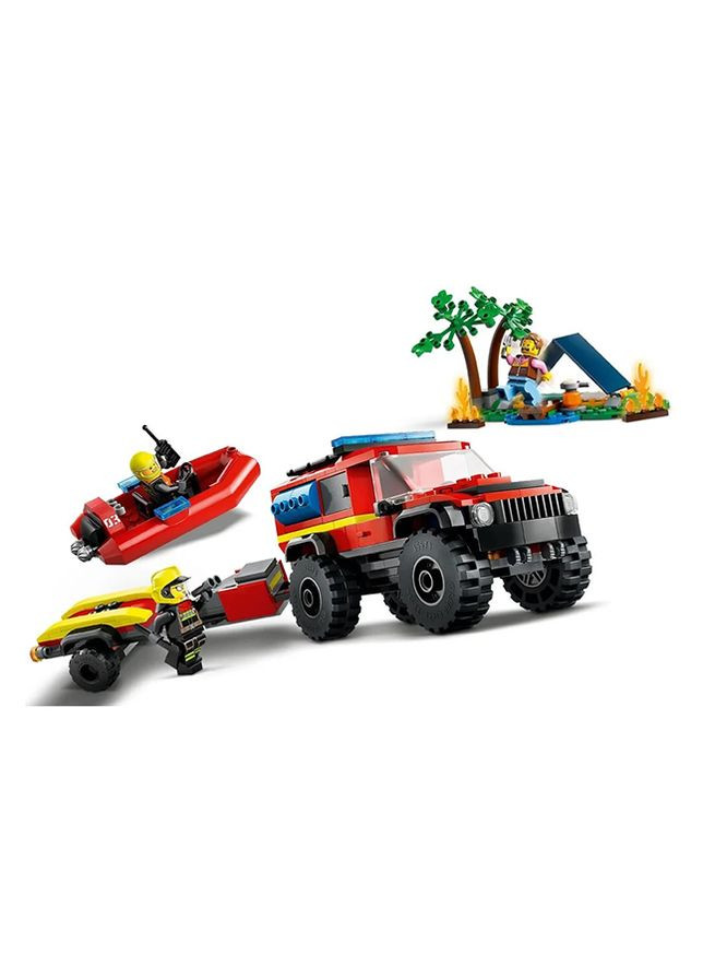 Конструктор - Пожежний позашляховик з рятувальним човном колір різнокольоровий ЦБ-00241967 Lego (282818350)