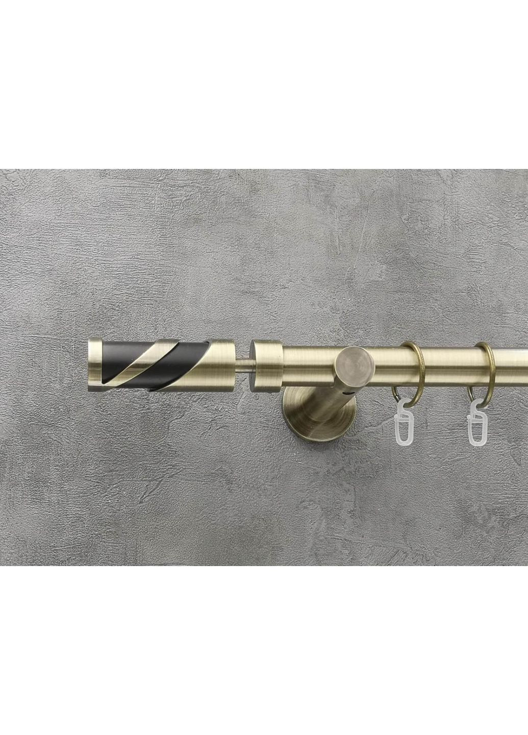 Карниз Сиена гладкая штанга одинарный универсальный 25 мм 400 см Антик Quadrum (352781866)