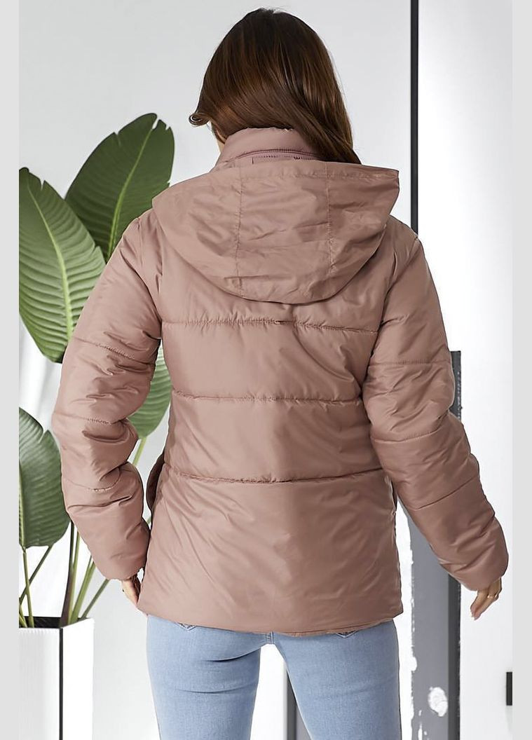Пудрова демісезонна куртка жіноча демісезонна пудрового кольору Let's Shop