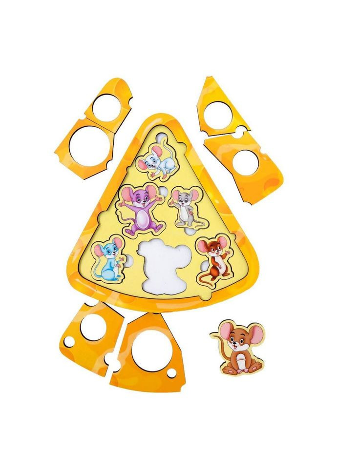 Деревянный пазлвкладыш "Мишки в сыре" (ПСД042) PSD042 сортер-головоломка Ubumblebees (304404184)