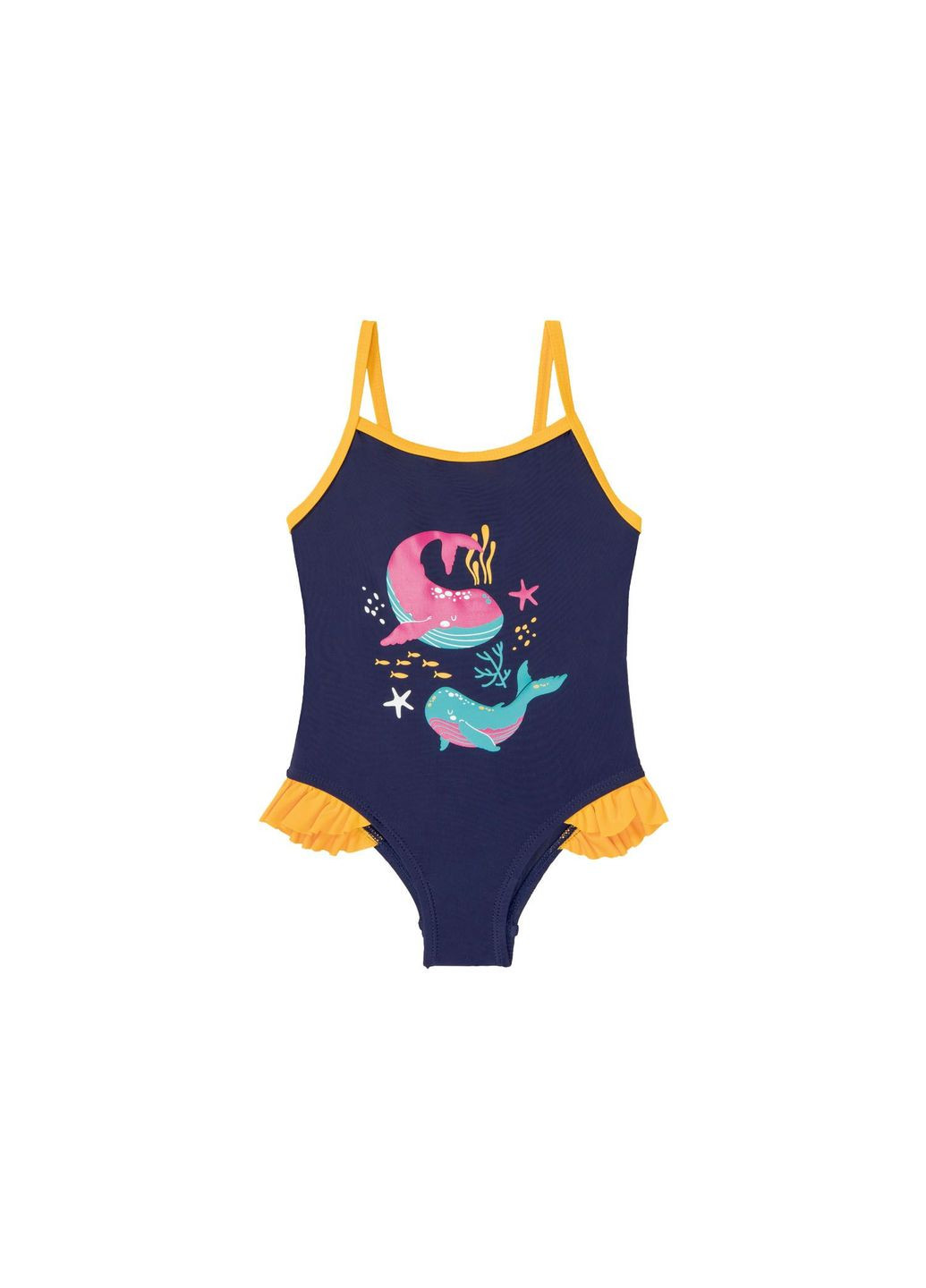 Комбінований літній купальник для дівчинки суцільний Lupilu