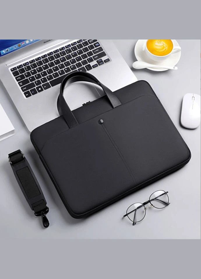 Сумка для ноутбука черная 15,6" Oumande влагозащищенный портфель для ноутбука 15-16 дюймов No Brand (385430118)