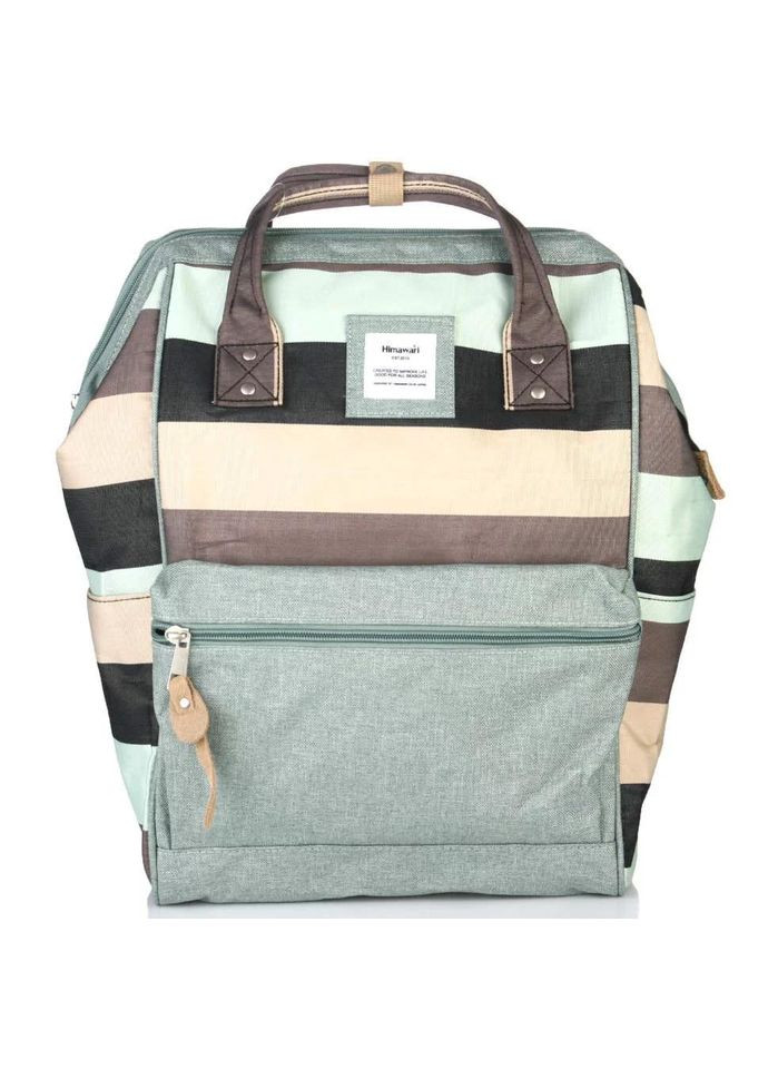 Рюкзак жіночий текстильний в полоску на 1 відділення, розмір 26 × 39 × 13 см ABCD - B різнокольоровий Himawari (314808802)