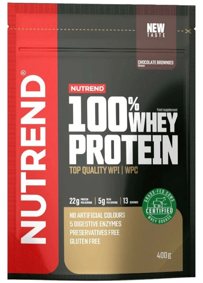 Протеїн 100% Whey Protein 400 g (Chocolate brownies) Nutrend (338627554)
