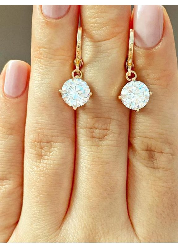 Позолоченные Серьги + Кулон. Позолота No Brand (364502977)