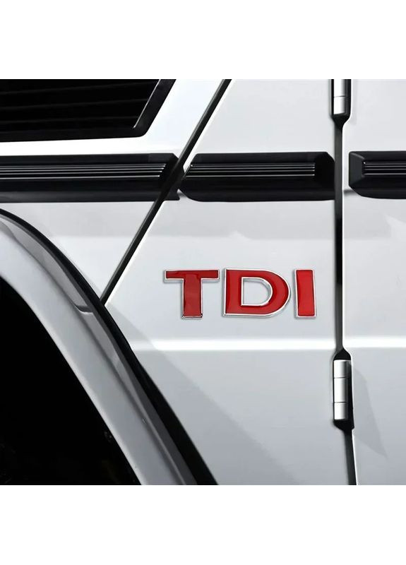 Емблема напис TDI для Червона 26х76 мм (на скотчі) 2E0853675C Volkswagen (369610457)