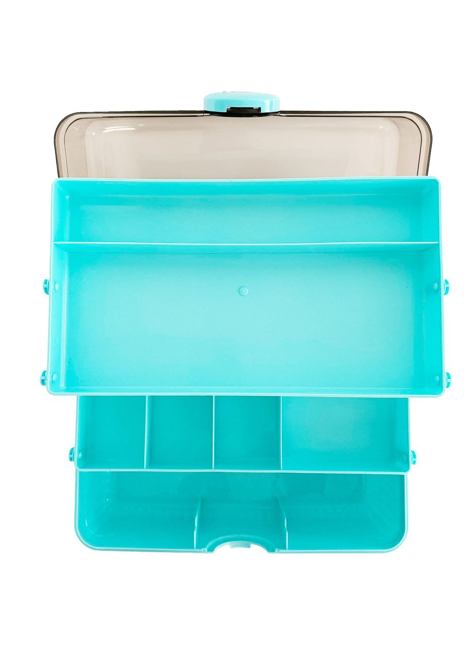 Аптечка органайзер 3 рівні, бокс для зберігання таблеток, контейнер для ліків Blue No Brand (365721734)