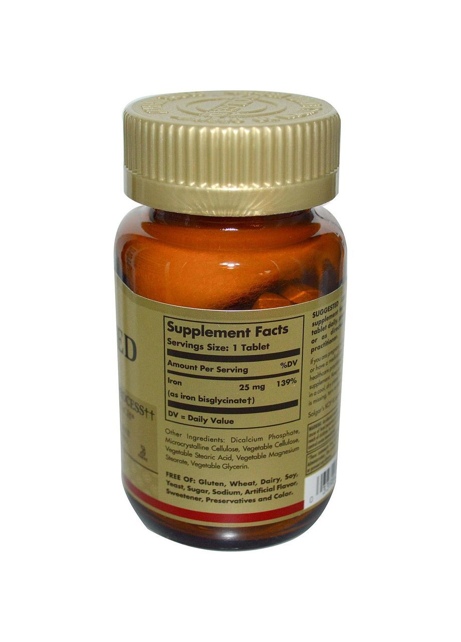 Железо, 100 таблеток Solgar (364312404)