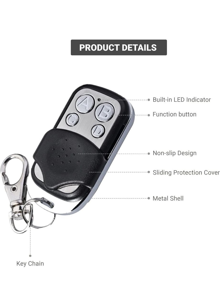 Набір HD-Line 2X: 2 пульти сигналізації для гаражних воріт 433 МГц, сріблястий No Brand (300657730)