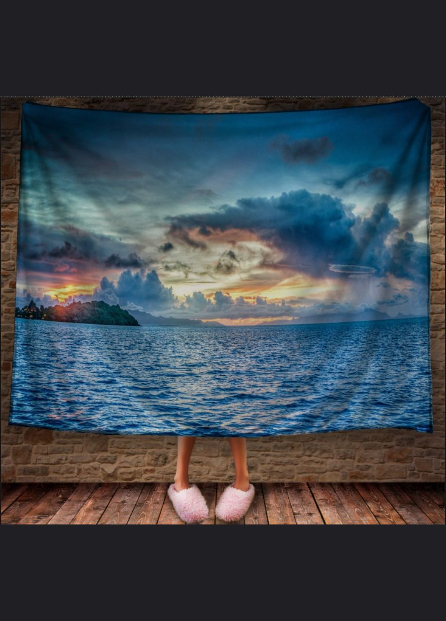 Плед з 3D принтом Морський пейзаж Relax Перша Креативна мануфактура PERFECTUS Плед (301868878)