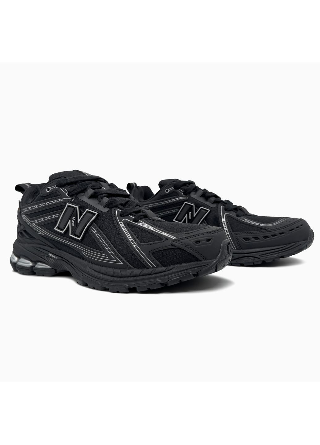 Черные демисезонные кроссовки мужские new balance 1906r black / white cordura нью беланс 1906r No Brand