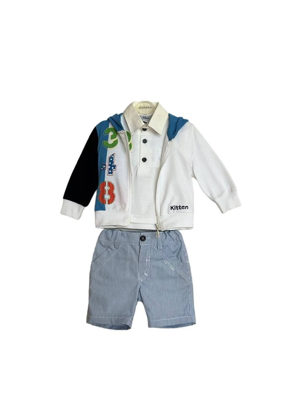 Блакитний демісезонний костюм 2124o9oo блакитний Kitten