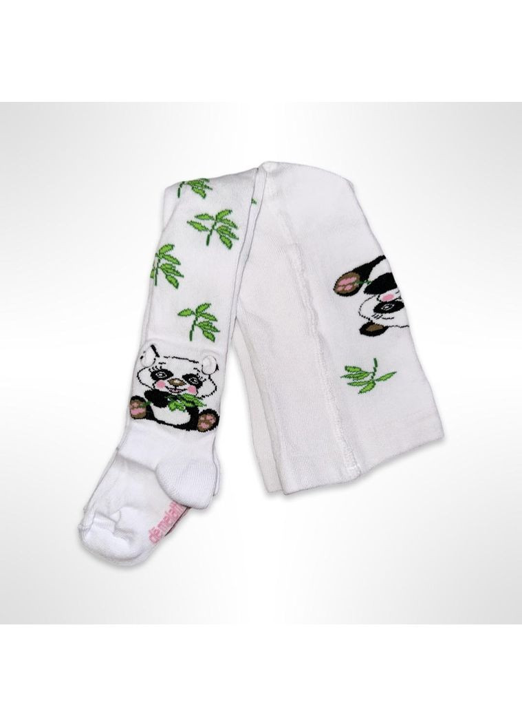 Дитячі колготки бавовняні для дівчаток 3D Панда De Білі (0758) Melatti (356603626)
