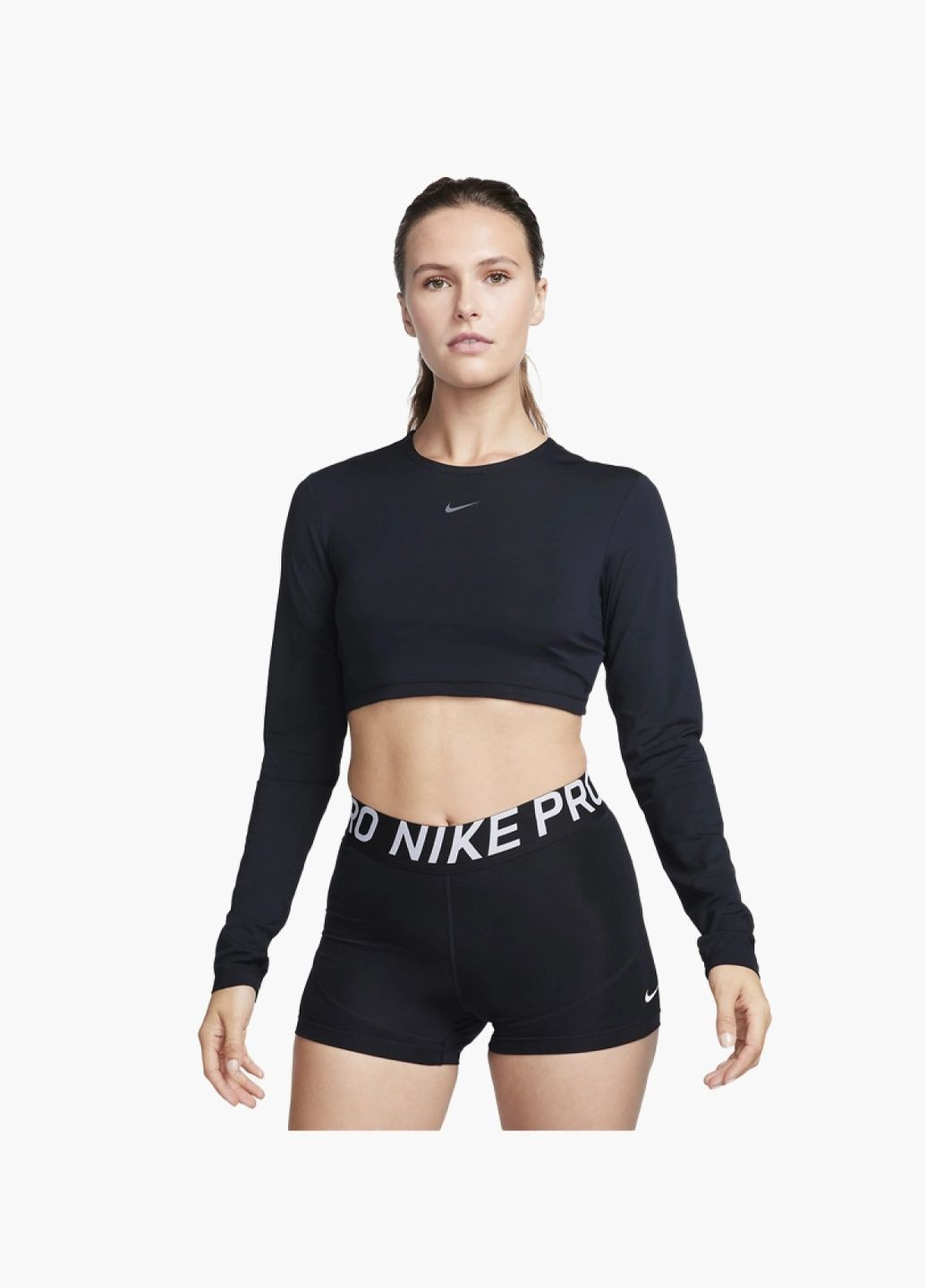 Топ жіночий Pro Dri-Fit WomenS Cropped Long-Sleeve Top Black FB5233-010 Nike (326783873)