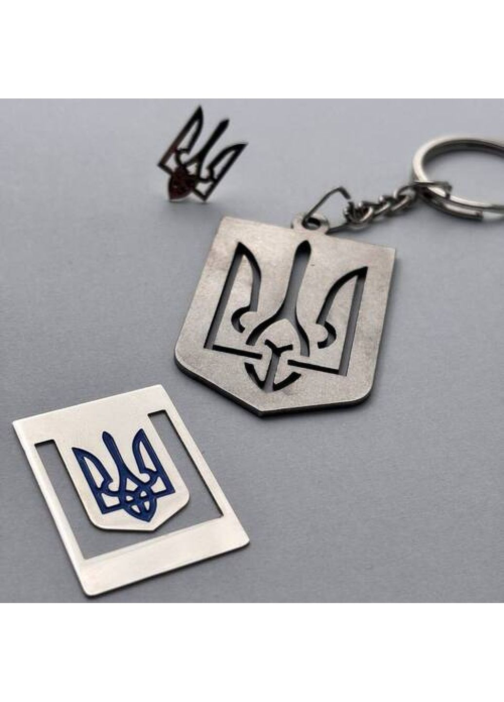 Набор значок + брелок + закладка Герб Украины Dobroznak (366432197)