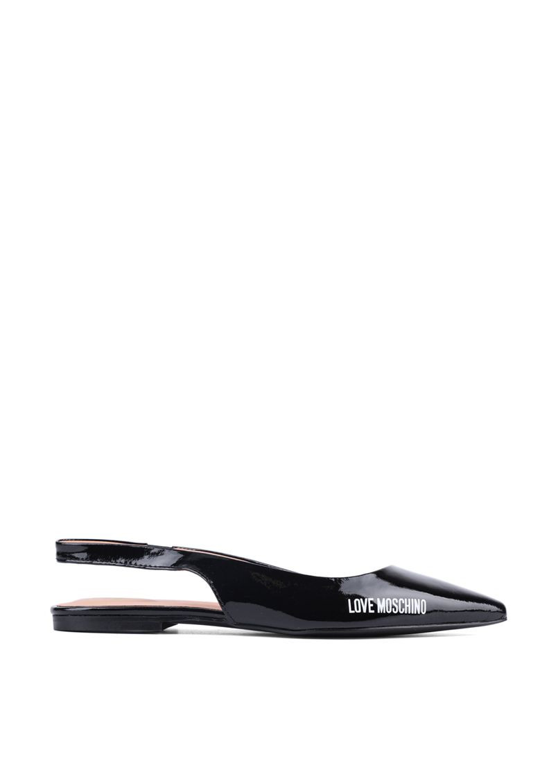 Жіночі жіночі балетки ja11021g1m251jlih0 чорний лак Love Moschino | чорні (368527802)