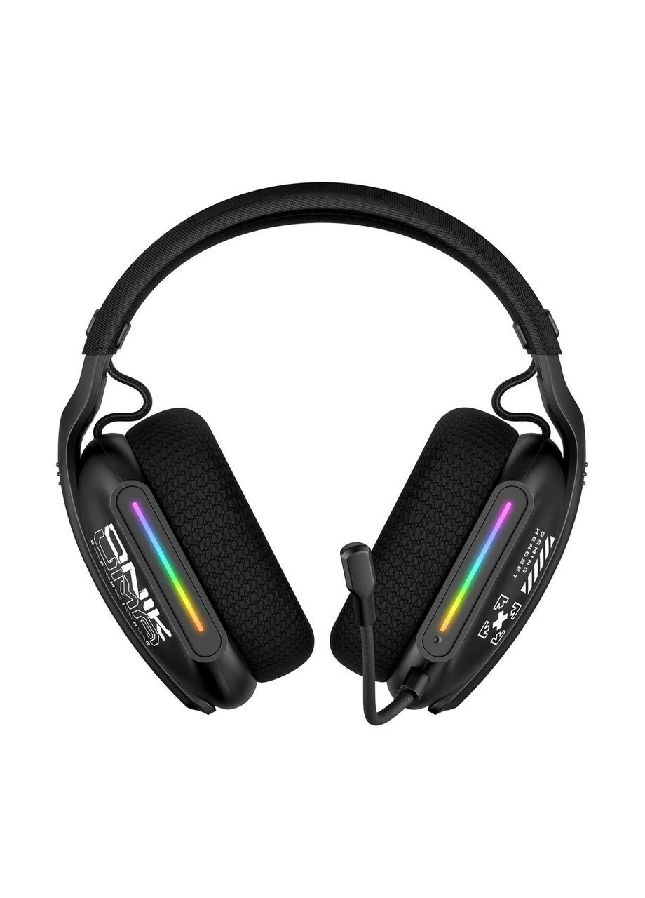 Беспроводные игровые наушники-гарнитура GT808 с микрофоном, шумопоглощением, RGB подсветкой и 3 режимами подключения. Onikuma (367182930)
