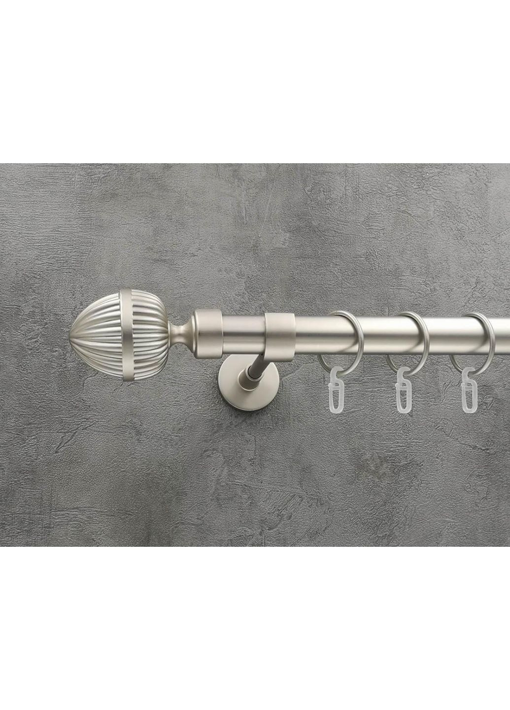 Карниз Одеон гладка штанга одинарний модерн 25 мм 200 см Сатин Quadrum (352782843)