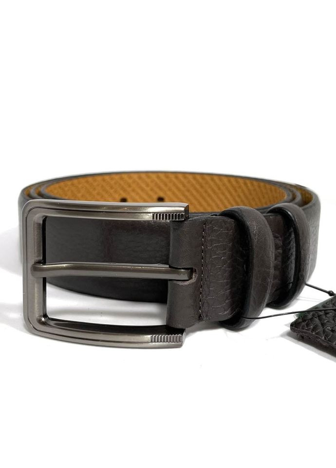 Ремінь зі шкіри оленя 35 мм коричневий, класична пряжка t19060 Sergio Torri (358052601)