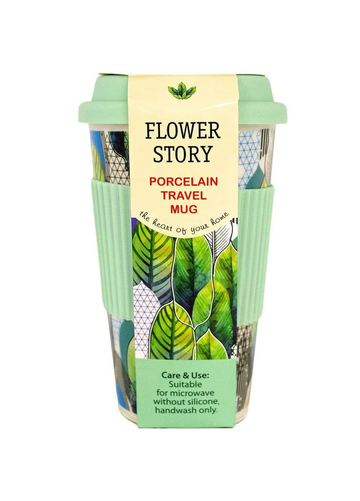 Кружка Flower story 21-279-063 440 мл бірюзова Keramia (349220512)