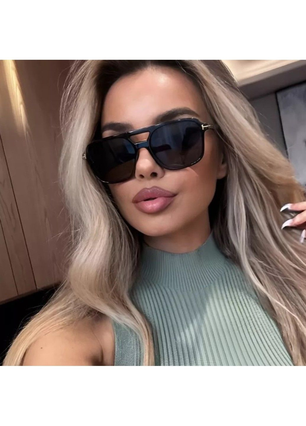 Солнцезащитные очки авиатор Casual черные No Brand (311604627)