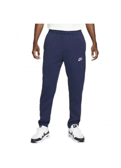 Чоловічі спортивні флісові штани Sportswear прямі, вільного крою, сині, розмір M Nike slim fit (370442630)