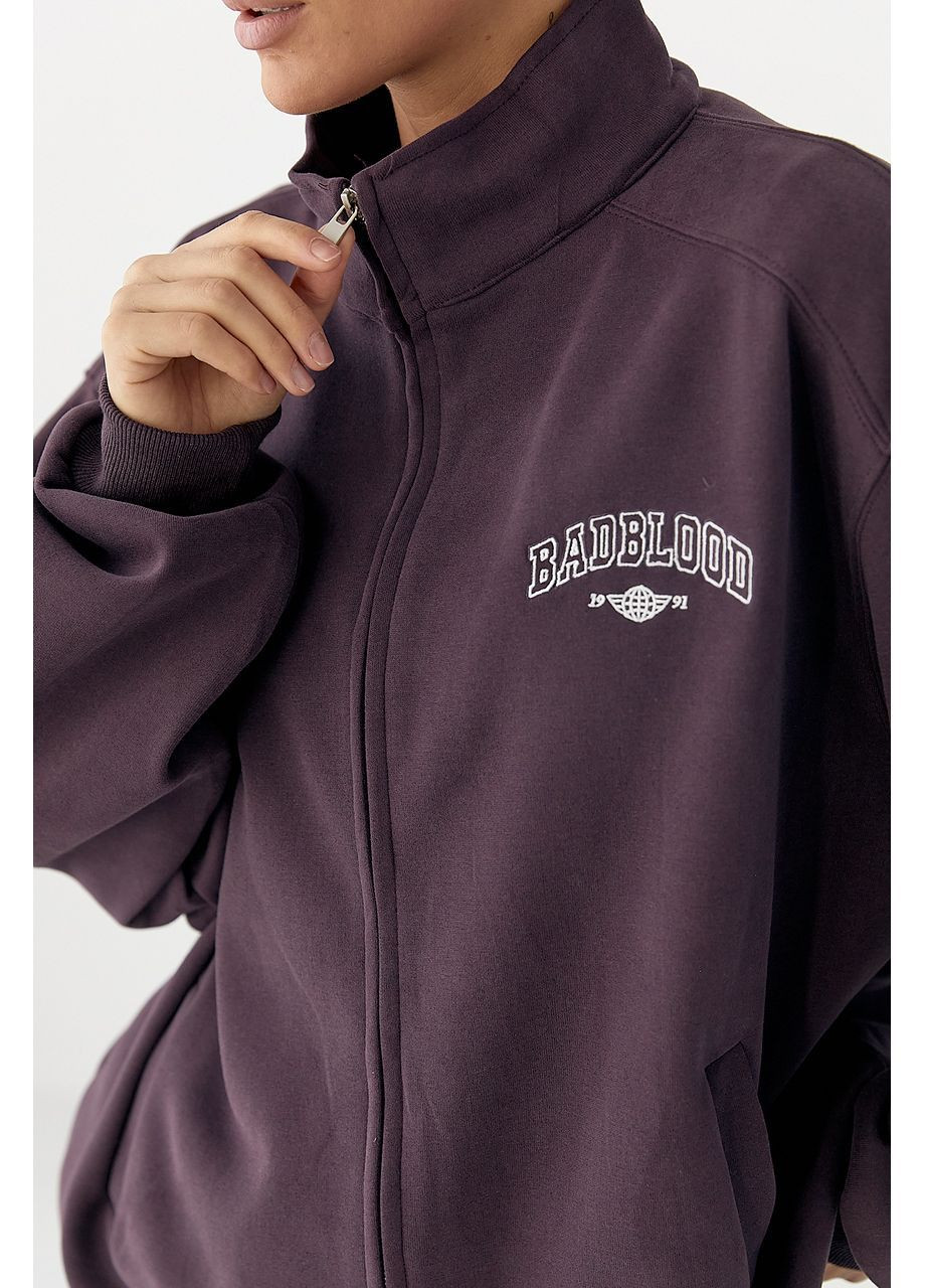 Зимовий спортивний костюм із написами - темно-сірий колір Lurex (370601901)