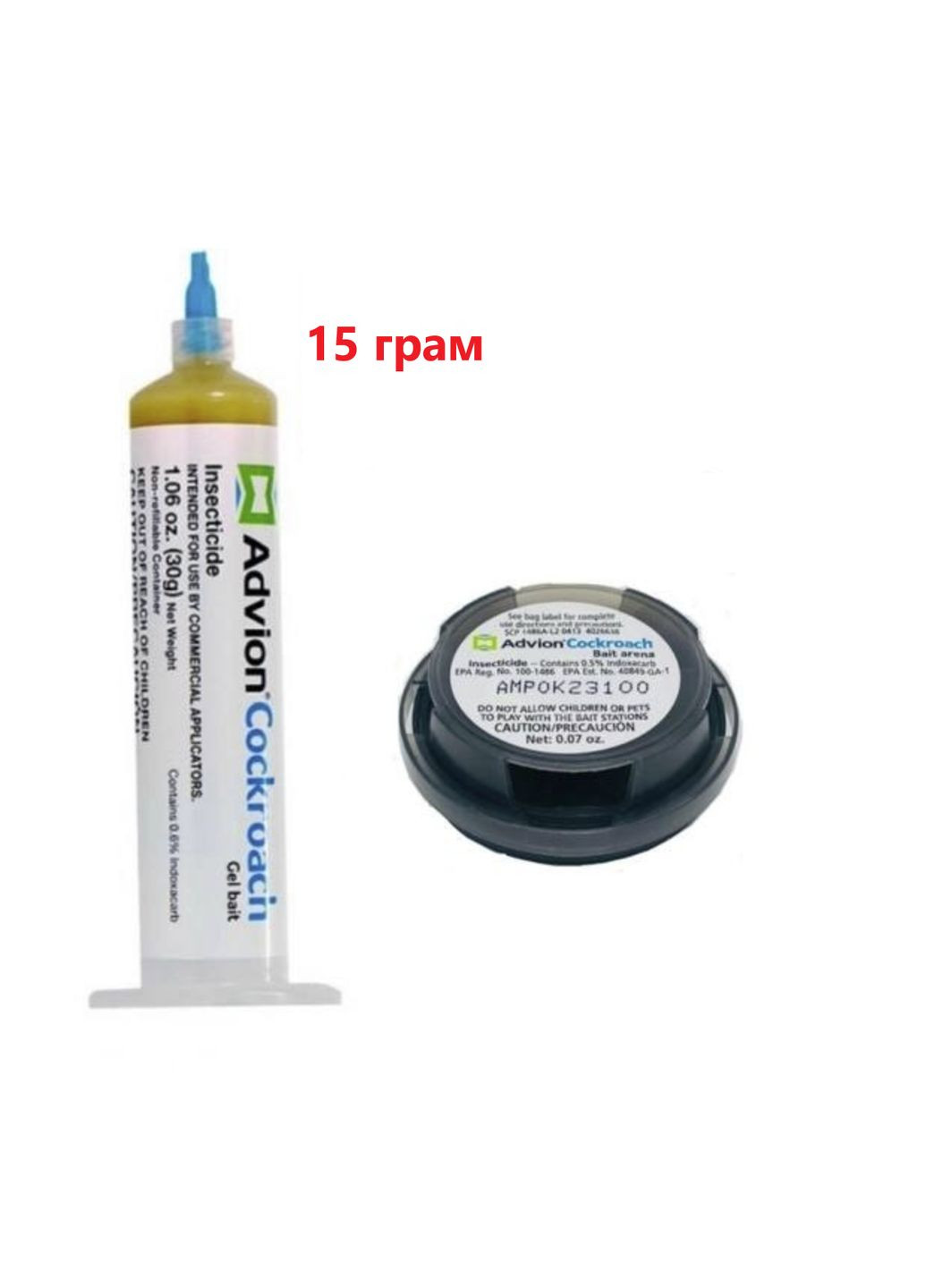 Гель шприц от тараканов Advion Cockroach 15 грамм и ловушка 2 грамма 1 шт Syngenta (362712212)