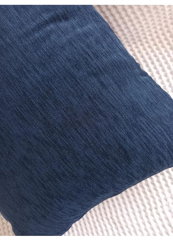 Декоративна подушка на диван, крісло Синій оксамит 45*45 см Hanna (351367846)