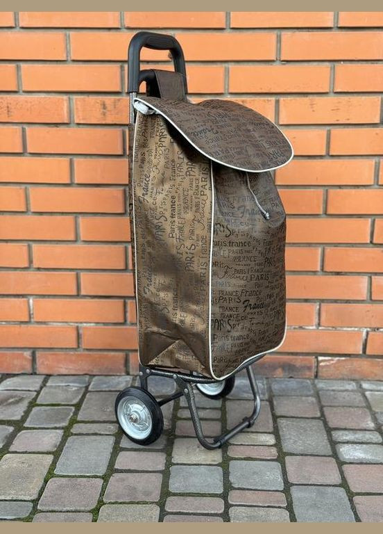 Хозяйственная сумка тачка на колесах Кравчучка сумка-тележка до 50 кг Узор Металл до 130 кг (Bag1903005) No Brand (323160771)