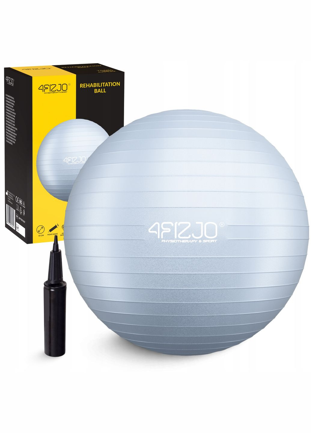 Мяч для фитнеса (фитбол) 55 см Anti-Burst Grey () 4FIZJO P-5905973404747 (345714767)