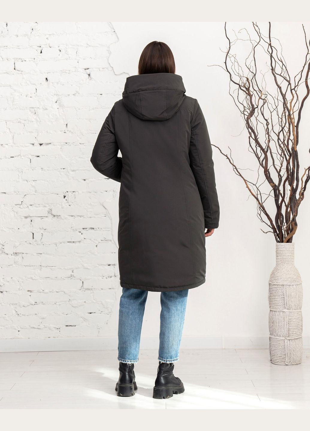 Оливкова (хакі) зимня парка жіноча зимова SK